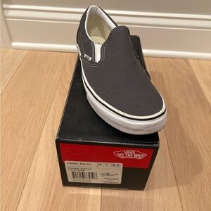 Vans Charcoal Slip-On Sneakers